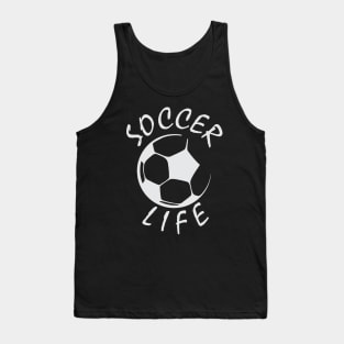 Soccer life teeshirt design white Tank Top